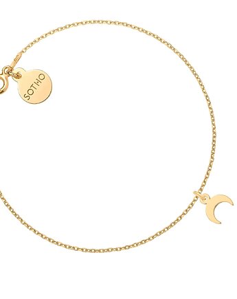 Złota bransoletka z małym księżycem, SOTHO