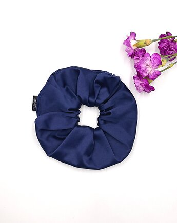 Scrunchie/frotka Big Granatowa, wu handmade