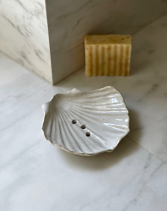 Ceramiczna Mydelniczka Muszelka Muszla Biała Perłowa Handamde, Maison Fragile