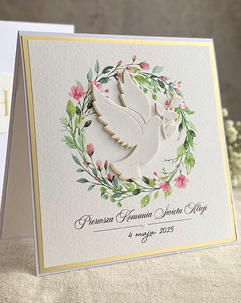 Kartka na komunię z ozdobną kopertą, 85b, Anna Art and Crafts
