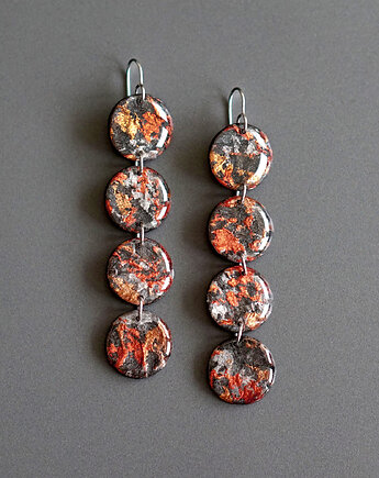 Długie kolczyki z abstrakcyjnym wzorem, STUDIO blureco