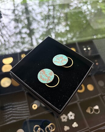 Kolczyki unikaty pink Gold Moon, Marta jewelry