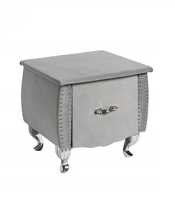 Szafka nocna stolik Extravagant srebrny glamour 45cm, OKAZJE - Prezent na 50 urodziny