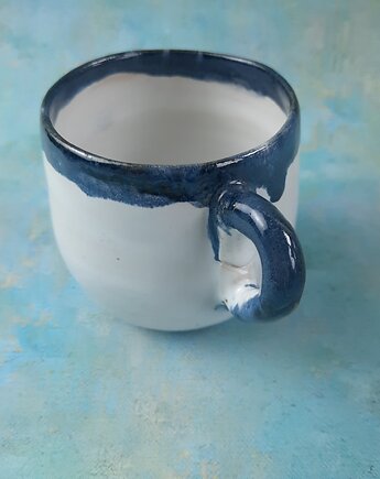 Ręcznie wykonana filiżanka D  100% handmade polska ceramika, Ceramika Wydry