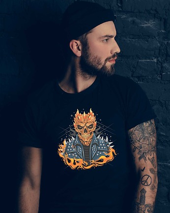 Koszulka organiczna z nadrukiem Devil, ART ORGANIC