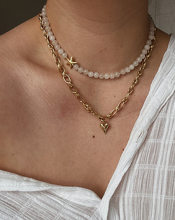 Naszyjnik Kamień Księżycowy Gwiazdka, Chmolowska Jewellery