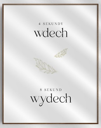 Plakat 4 sekundy wdech, 8 sekund wydech, Uczesane myśli