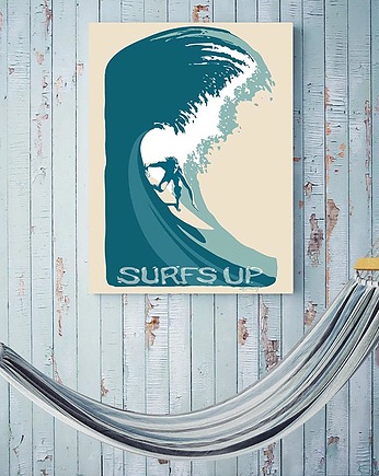 Surfs Up - plakat surfing, minimalmill