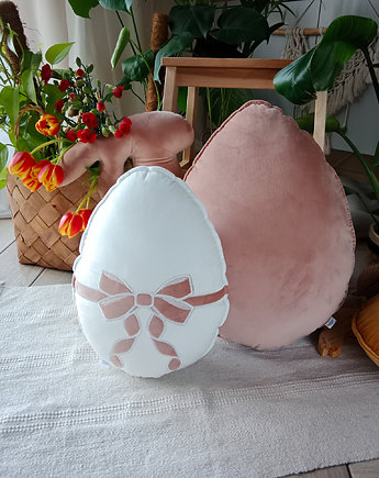 Poduszka dekoracyjna jajko, poduszka pisanka z kokardą mała, Tullale
