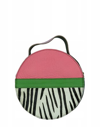 Torebka listonoszka skórzana okrągła skóra naturalna elegancka eko OLIVKA, Olivka Warsaw