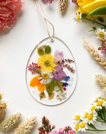 Wielkanocna zawieszka- kolorowe kwiaty, fernandfelt