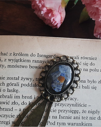 Zakładka z lapis lazuli, miedź, Figa handmade accessories