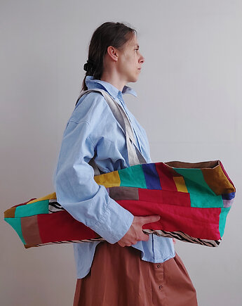 Torba na joge /miasto ZERO WASTE patchwork len, madebyjokpa