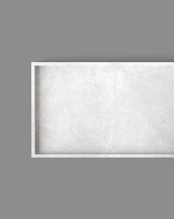 Taca betonowa prostokątna biała 15x30 cm, jenoforma