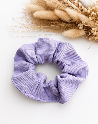 Frotka scrunchie z prążkowanej dzianiny - wrzos, Moni Made of Natural Individuality