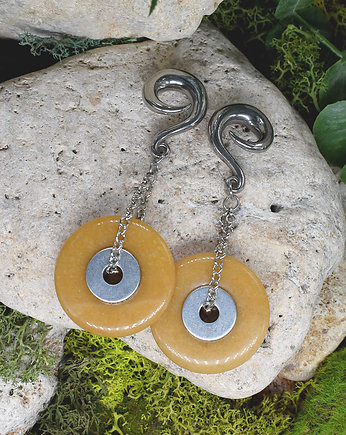 Ciężarki do uszu / jadeit donut / taper, Spirit Of Copper