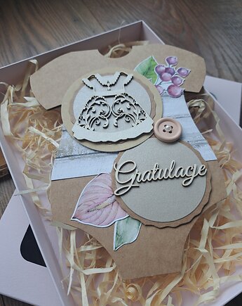 Kartka z okazji narodzin córeczki (w pudełku), Kartkodzielo