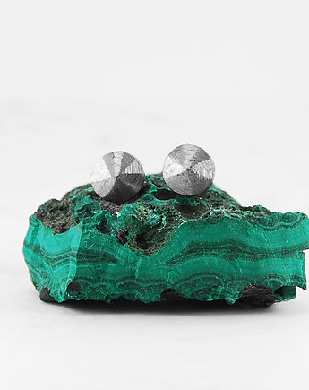 Srebrne kolczyki matowe mini koła, Monopolka