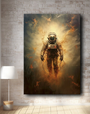 Kosmonauta - Plakat - Druk - Abstrakcja, Surrealizm, Loft #2, Black Sapphire Art