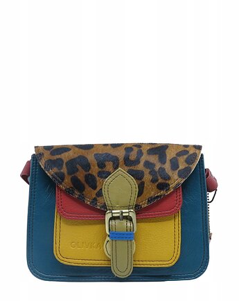 Torebka listonoszka oryginalna skórzana kolorowa elegancka pasek eko OLIVKA, Olivka Warsaw