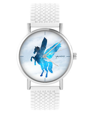 Zegarek - Pegaz - silikonowy, biały, yenoo