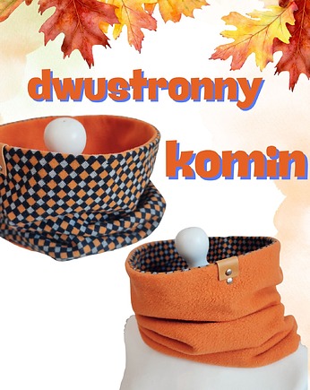 Komin męski w pomarańczową szachownicę, Green Sheep