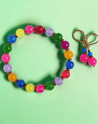 RAZEM TANIEJ! summer collection : bransoletka i kolczyki : jadeit II, kaktusia