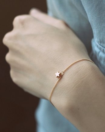 16k Gold Plated Tiny Star Bracelet, Le Boho Bleu