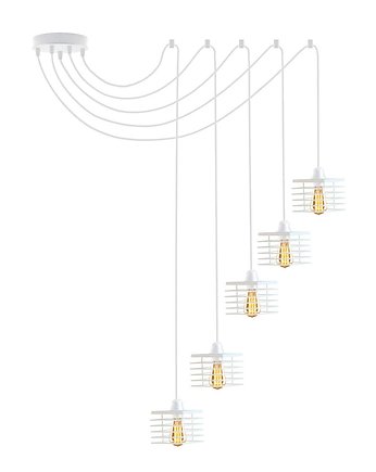 Kaskadowa lampa wisząca w stylu pająka z 5 ramionami GALO LOFT L5, lampy loftowe LYSNE LOFT