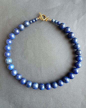 Naszyjnik choker ROOTS lapis lazuli kule 12 mm