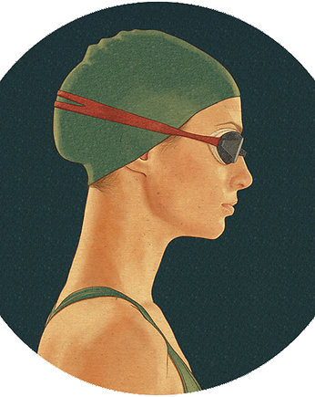 Swimmer - okrągły obraz, Dekoracje PATKA Patrycja Kita