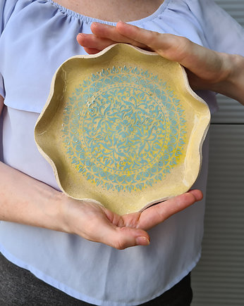 Talerz ceramiczny mandala, as ceramika