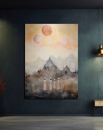 Tancerki Diuny - Plakat - Impresjonizm, Loft, Minimalizm, Black Sapphire Art