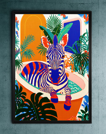 Zebra - grafika na plakacie, JBJart Justyna Jaszke