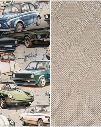 Koc PRZEDSZKOLAKA _ narzuta _ auta retro _ 100x145 cm, MOJAMAJA