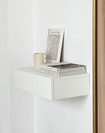 AGNES - Mała podwieszana konsola z szufladą toaletka, Papierówka Simple form of furniture