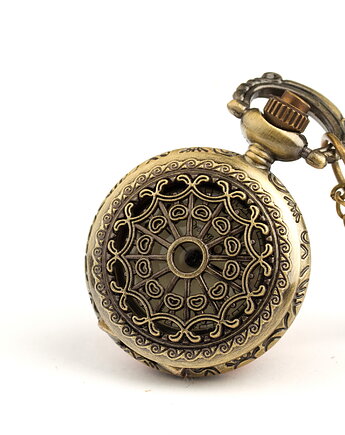 Zegarek wisiorek PROMYCZEK CZASU (GOLDEN) - zegarek na łańcuszku, DROBINY CZASU