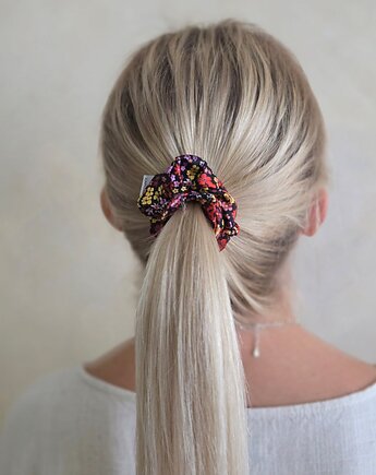 Gumka jedwabna, scrunchie, secret flowers MINI, Capillum