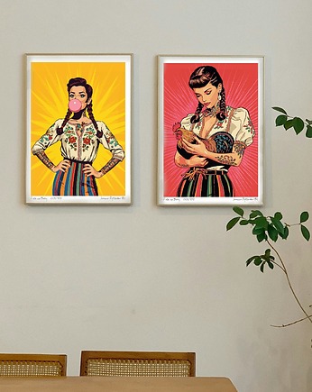 Folk me Baby set, Pink Pug Design