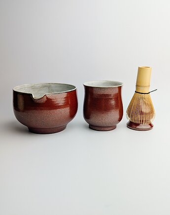 Zestaw startowy do matchy (matchawan, chasentate, czarka i chasen), CEHAmika