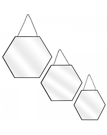 Lustro 3 szt. na Łańcuszku Hexi Czarne, MIA home