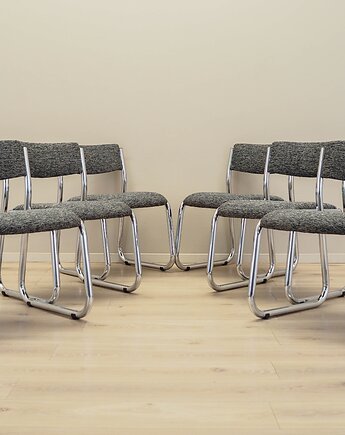 Komplet sześciu krzeseł, włoski design, lata 80, produkcja: Włochy, Przetwory design