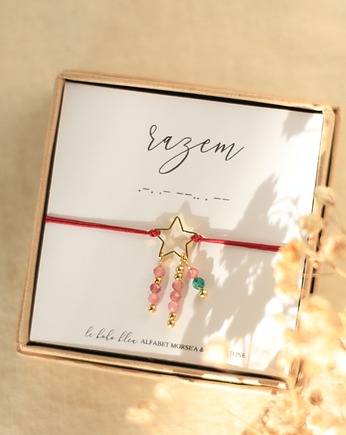 RAZEM - Alfabet Morse'a - Kamienie urodzeniowe Birthstones, Le Boho Bleu