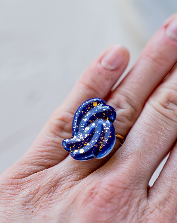 Pierścionek regulowany COBALT, rękoczyny