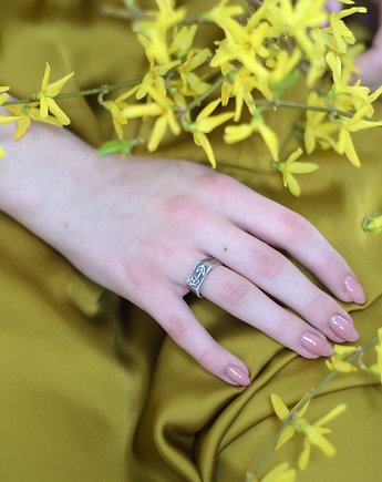 Polny kwiat - pierścionek srebnry, VENUS GALERIA