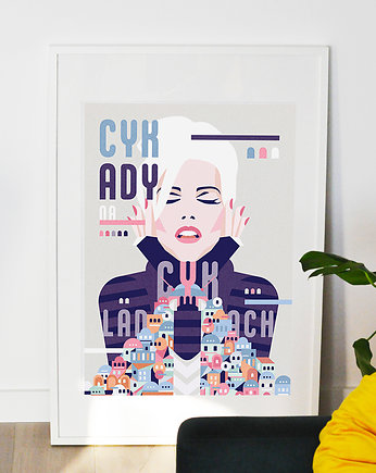 Plakat: Cykady na Cykladach B2, Agnieszka DeLew