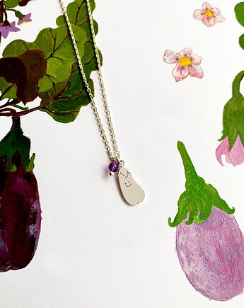 Bakłażan- Happy Aubergine- Naszyjnik, BOSKE