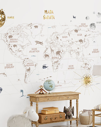 Tapeta  dla dzieci Mapa Świata 3, Humpty Dumpty Room Decoration