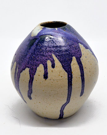 Ceramiczny wazon studyjny w niebiesko-fioletowej ceramice Niemcy połowa wieku., Good Old Things