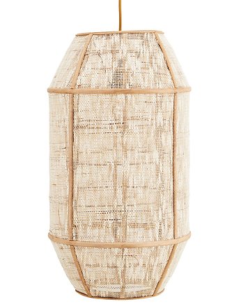 Lampa boho 58cm bambusowa z lnem, OKAZJE - Prezent na 50 urodziny